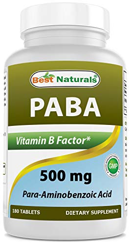 Best Naturals PABA 500 mg 180 Tablets Back to results supps247