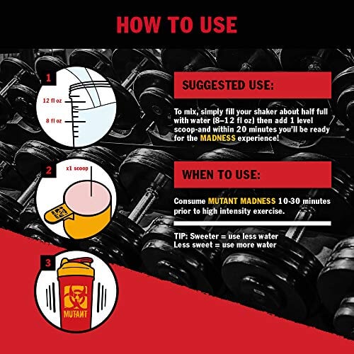 Mutant Madness Sugar-Free Pre-Workout Powder ­ Back to results supps247  - Image 3