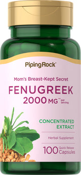 Fenugreek, 2000 mg (per serving), 100 Quick Release Capsules