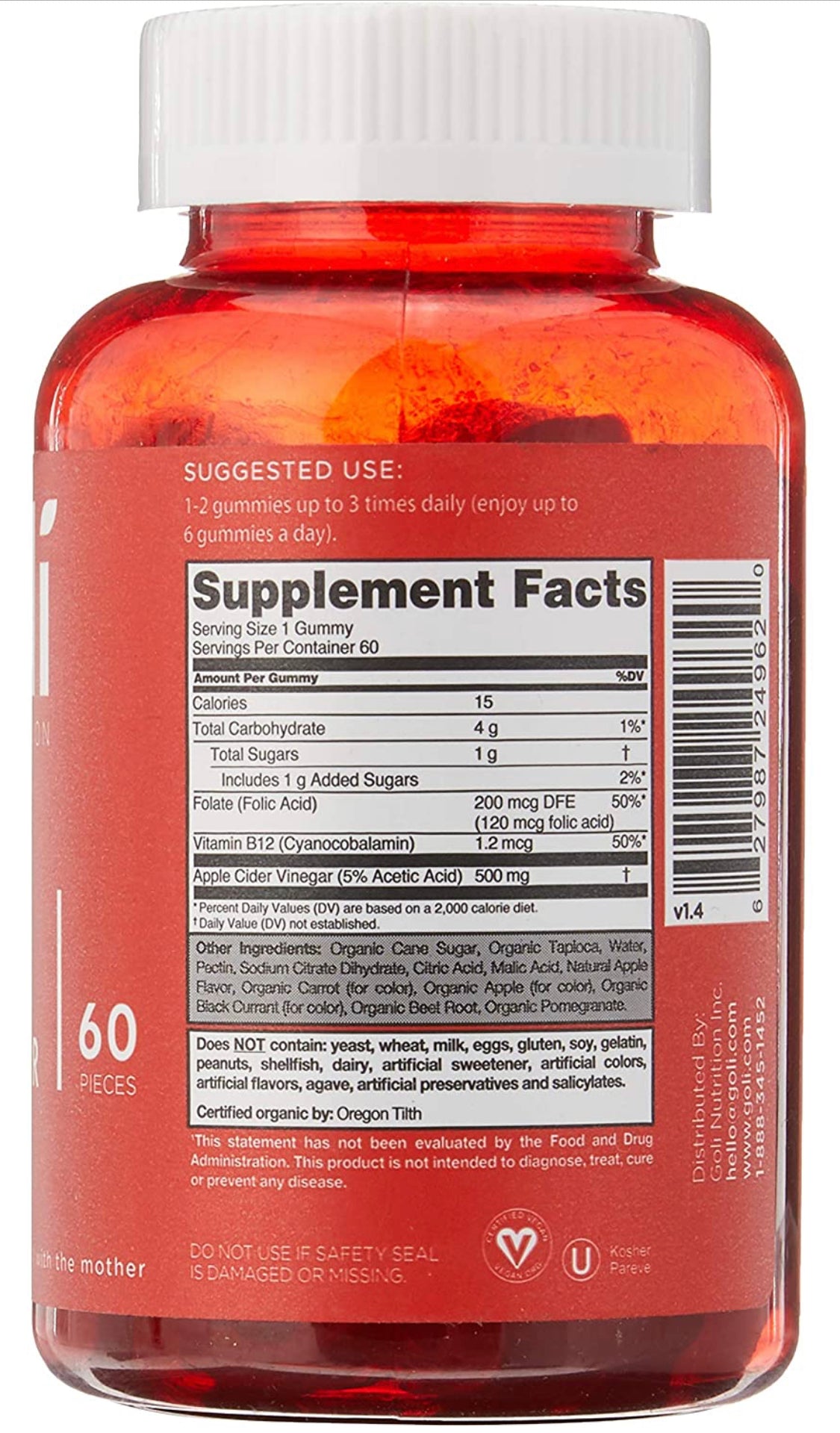 Apple Cider vinegar gummies by Goli Nutrition General SUPPS247 - Image 2