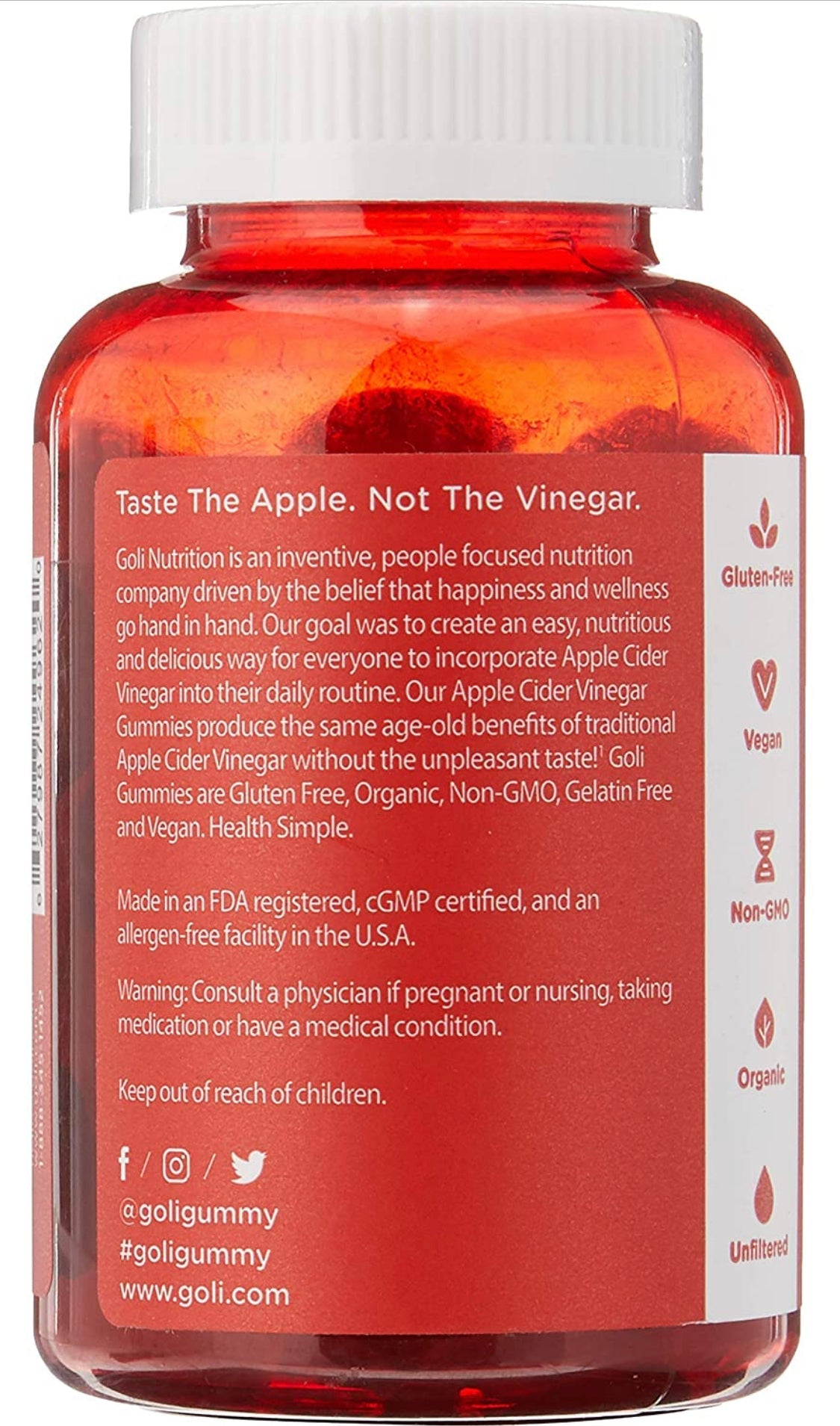 Apple Cider vinegar gummies by Goli Nutrition General SUPPS247