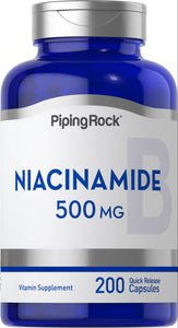 Niacinamide B-3, 500mg, 200 Quick Release Caps General SUPPS247 