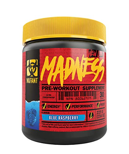 Mutant Madness Sugar-Free Pre-Workout Powder ­ Back to results supps247 Blue Raspberry 